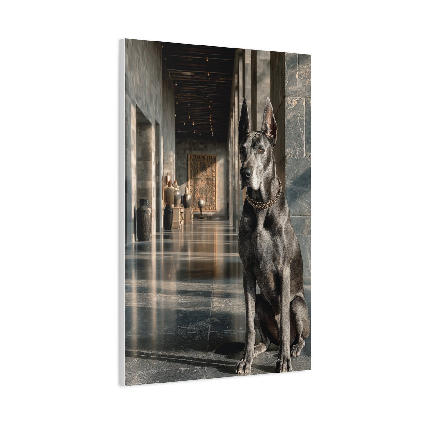 Great Dane Modern Architectural Portrait Wall Art & Canvas Print