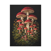 Mushroom Embroidered & Tufted Textile Art Wall Art & Canvas Print