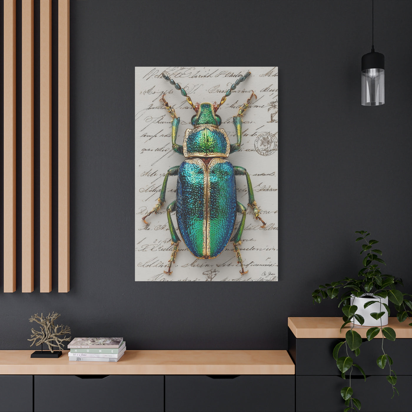 Emerald Beetle Natural History Wall Art & Canvas Print
