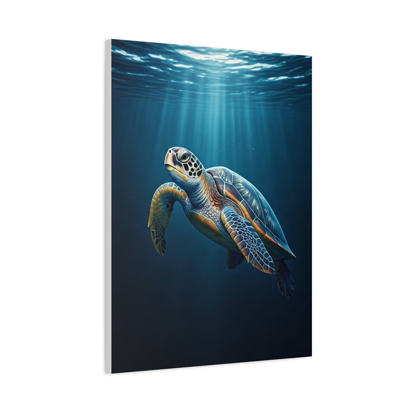 Sea Turtle Beneath Ocean Light Wall Art & Canvas Prints