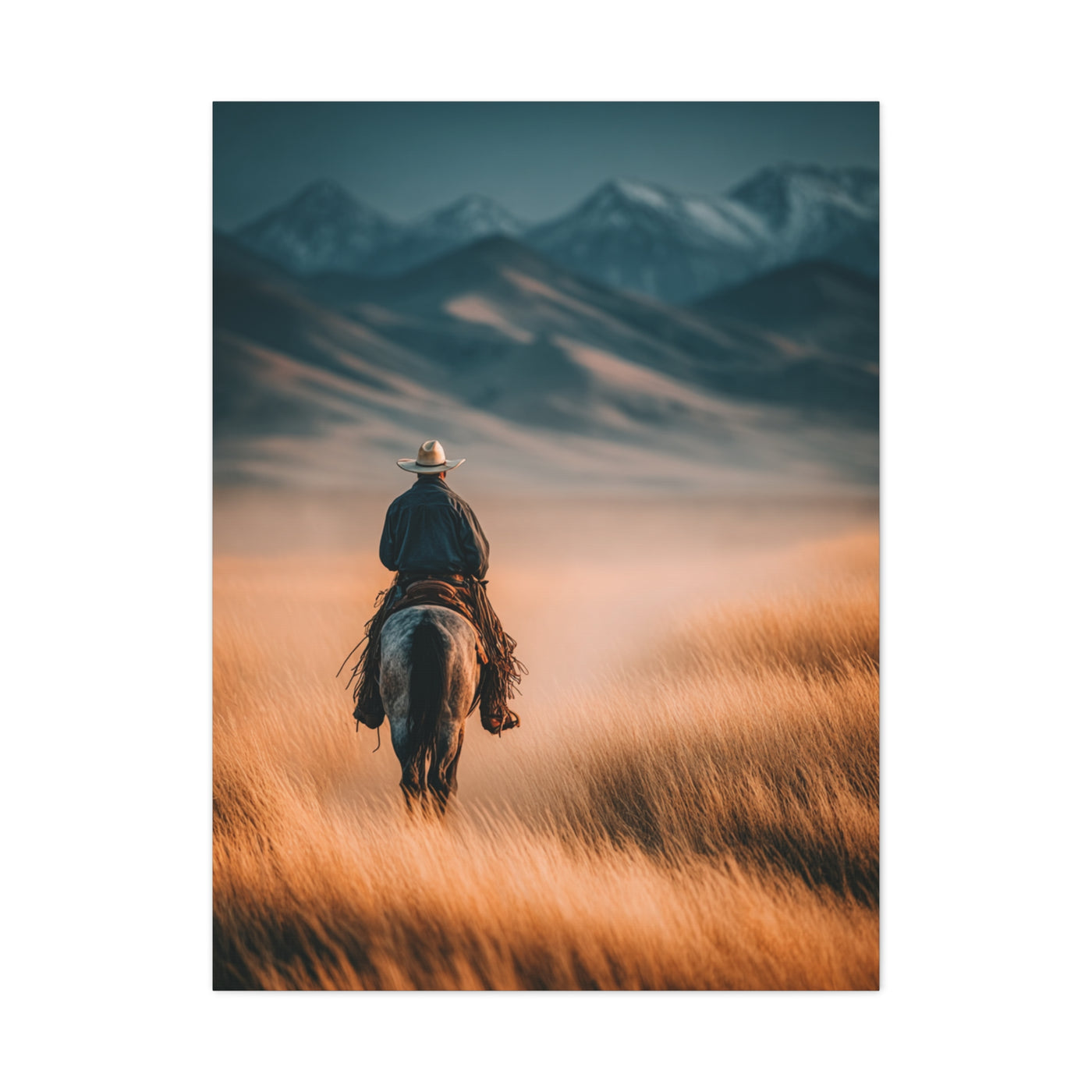 Western Rider Open Plains Wall Art & Canvas Print