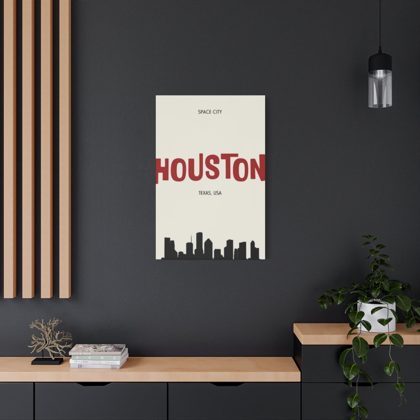 Aesthetic Houston Skyline Silhouette Wall Art & Canvas Prints