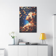 Dreamlike Floral Butterfly Portrait Wall Art & Canvas Print