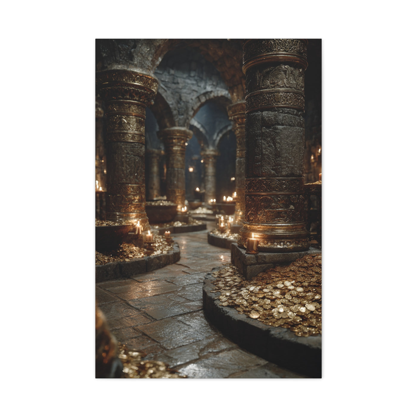 Hidden Treasury Gold Chamber Wall Art & Canvas Print