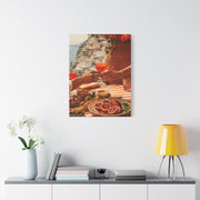 Mediterranean Aperitivo Romance Scene Wall Art & Canvas Print