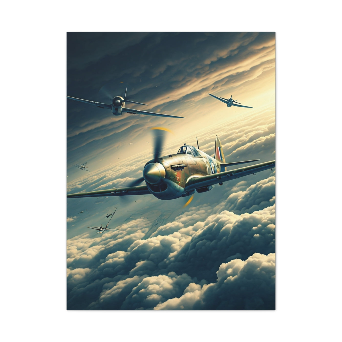 Squadron Flight Over Endless Skies Wall Art & Canvas Prints