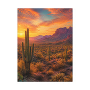 Golden Hour Saguaro Desert Southwest Wall Art & Canvas Print