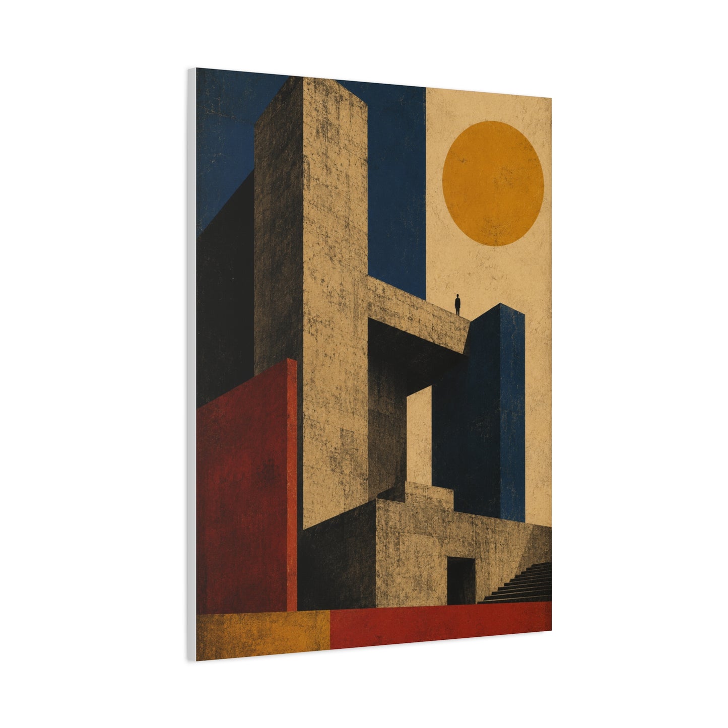 Monolithic Brutalist Architecture Study Wall Art & Canvas Print