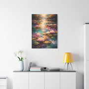Impressionist Multicolor Water-Lily Pond Wall Art & Canvas Print