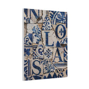 Blue Tile Mosaic Letter Composition Wall Art & Canvas Print