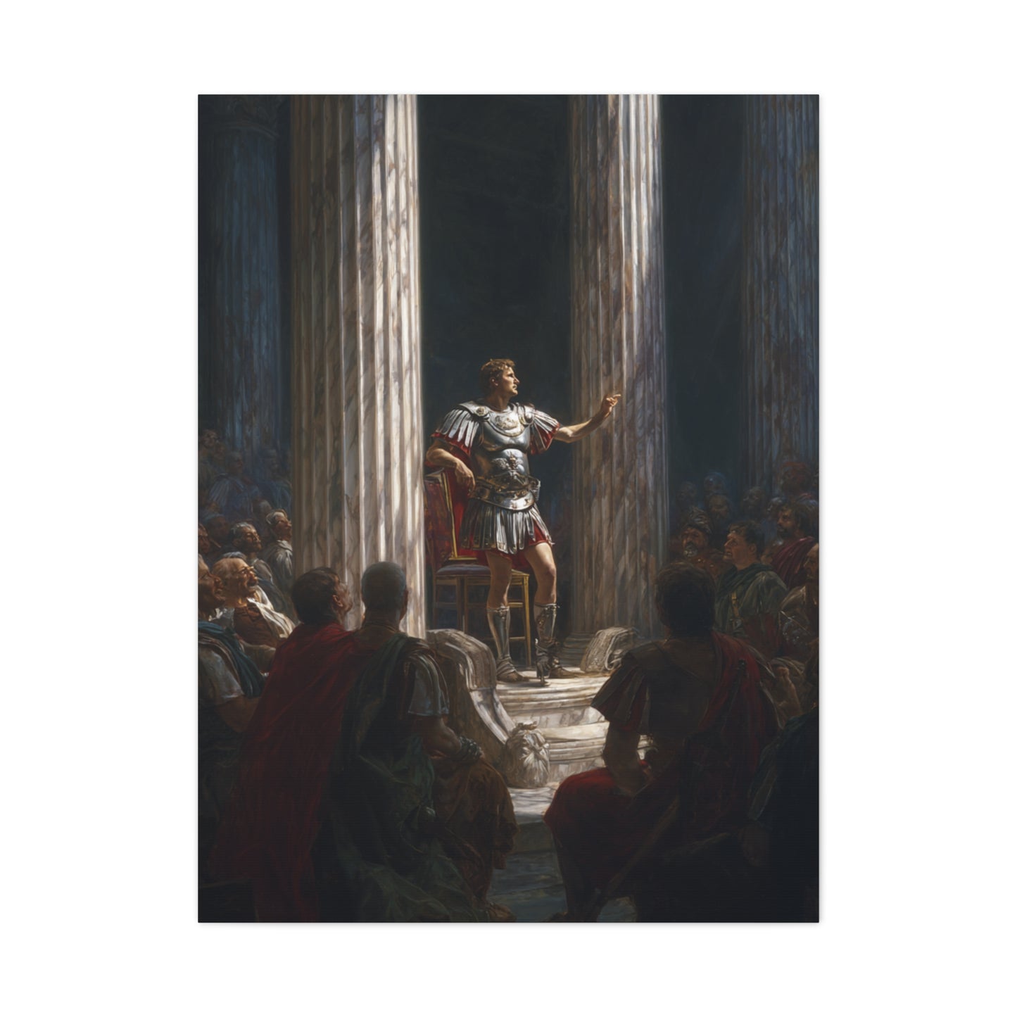 Julius Caesar Addressing The Roman Senate Wall Art & Canvas Print