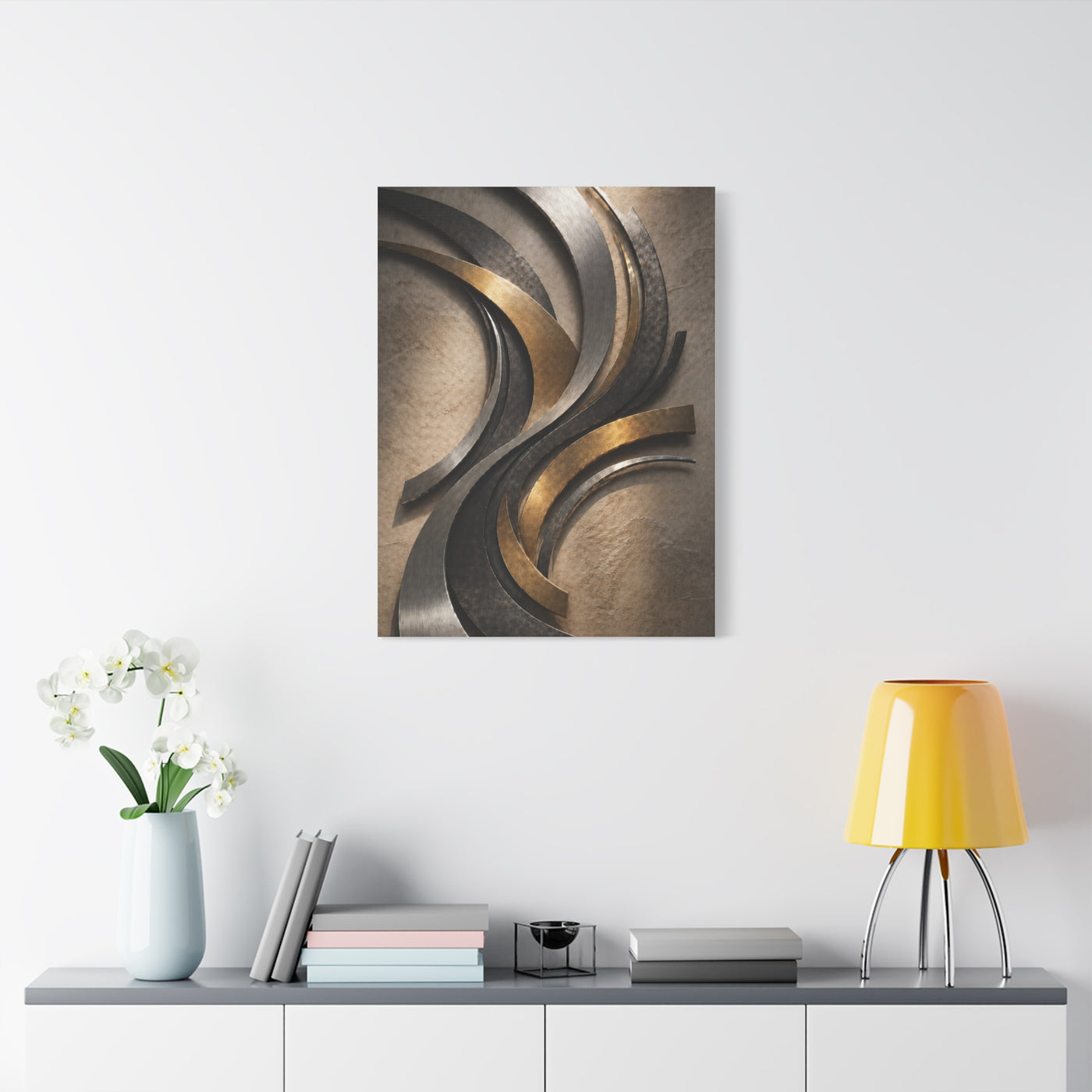 Executive Metal Wave Composition Wall Art & Canvas Print