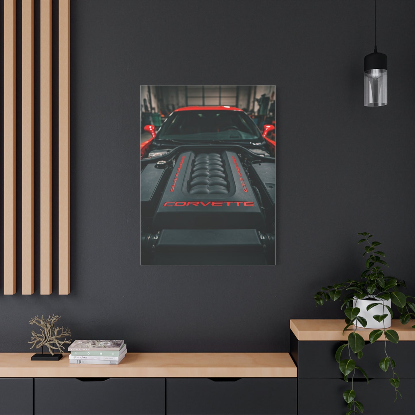 Chevrolet Corvette C6 Engine Bay Performance Detail Wall Art & Canvas Prints