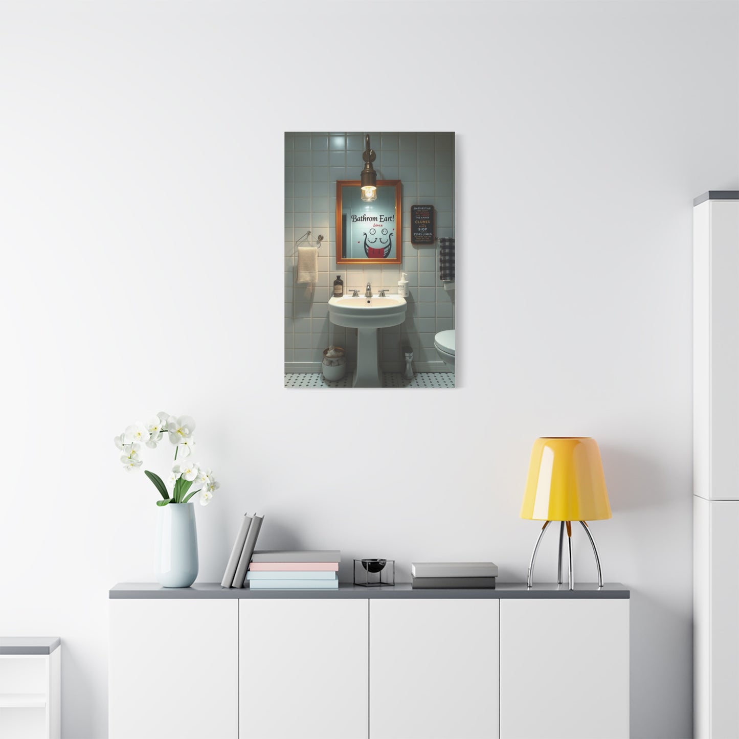 Bathroom Humor Art Refined Canvas Wall Art & Canvas Print