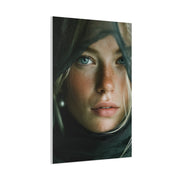 Veiled Blonde Minimal Portrait Wall Art & Canvas Print