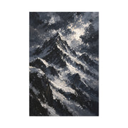 Impasto Oil Alpine Peak Wall Art & Canvas Print