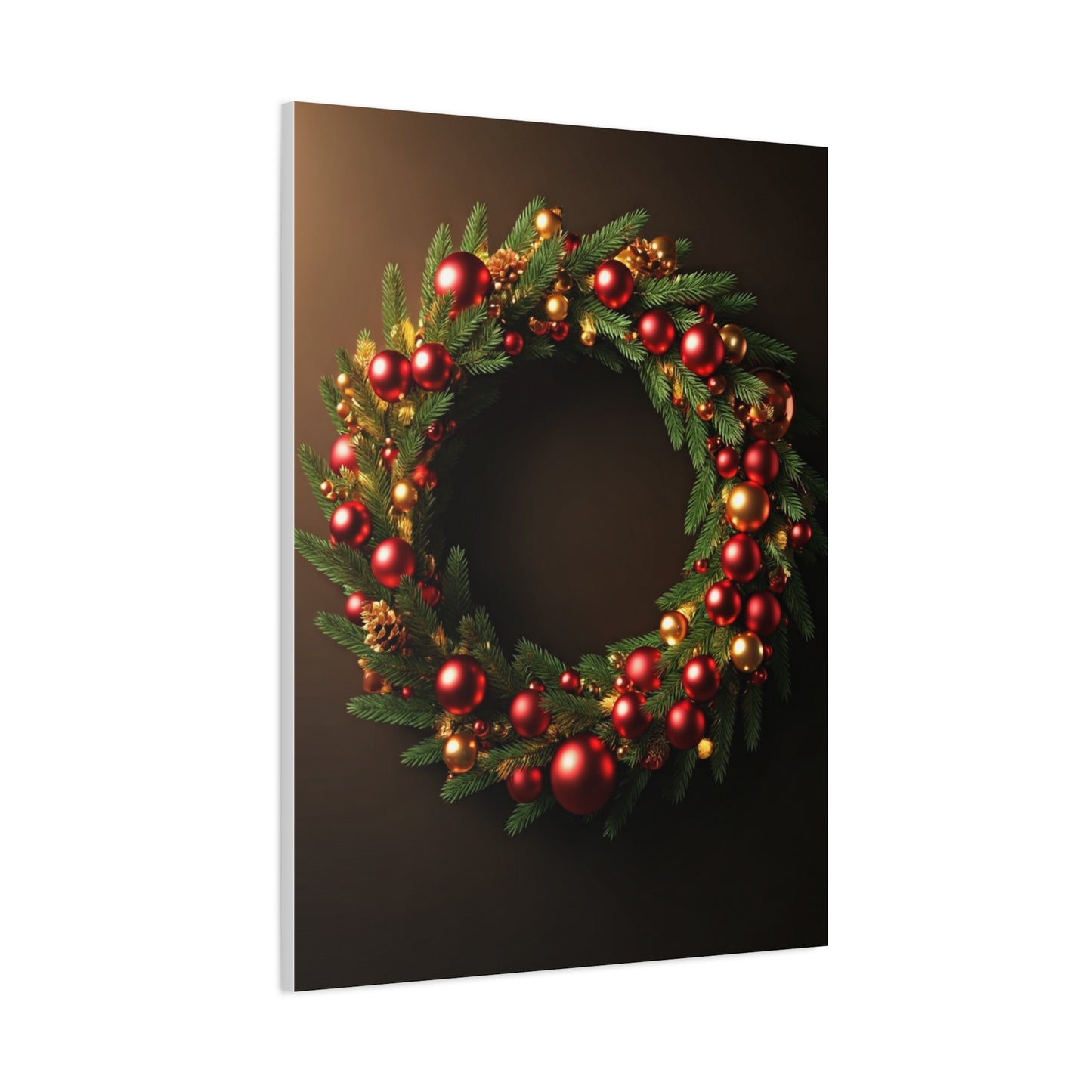 Luxury Christmas Wreath Glow Wall Art & Canvas Print