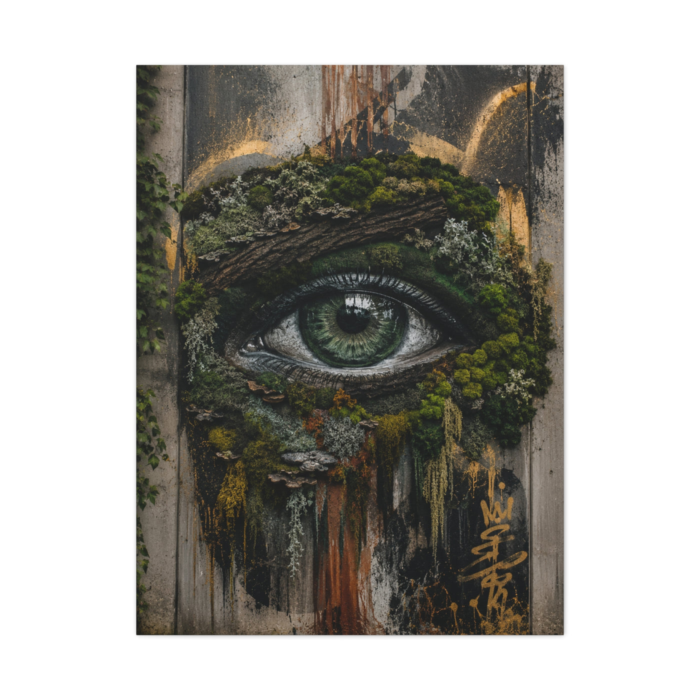 Living Nature Eye Graffiti Street Wall Art & Canvas Print