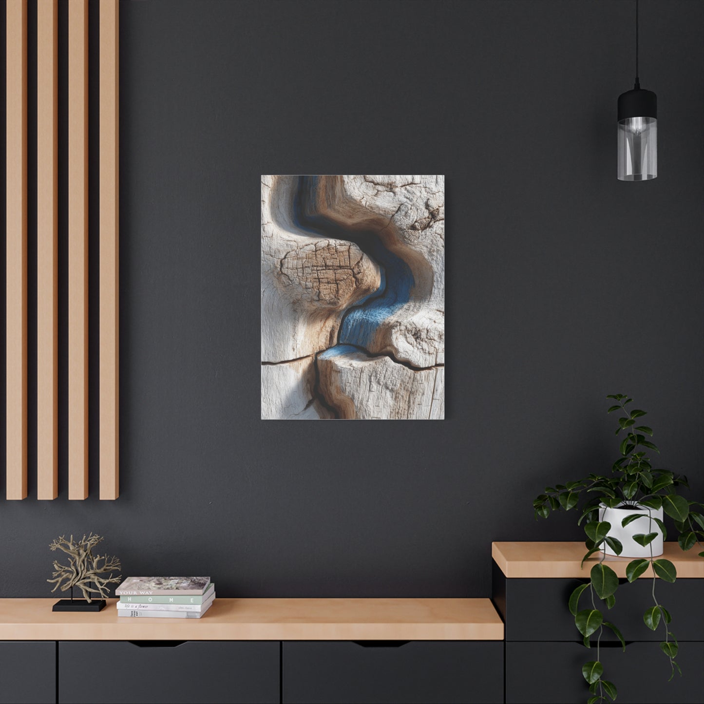 Driftwood Grain Abstract Texture Wall Art & Canvas Print