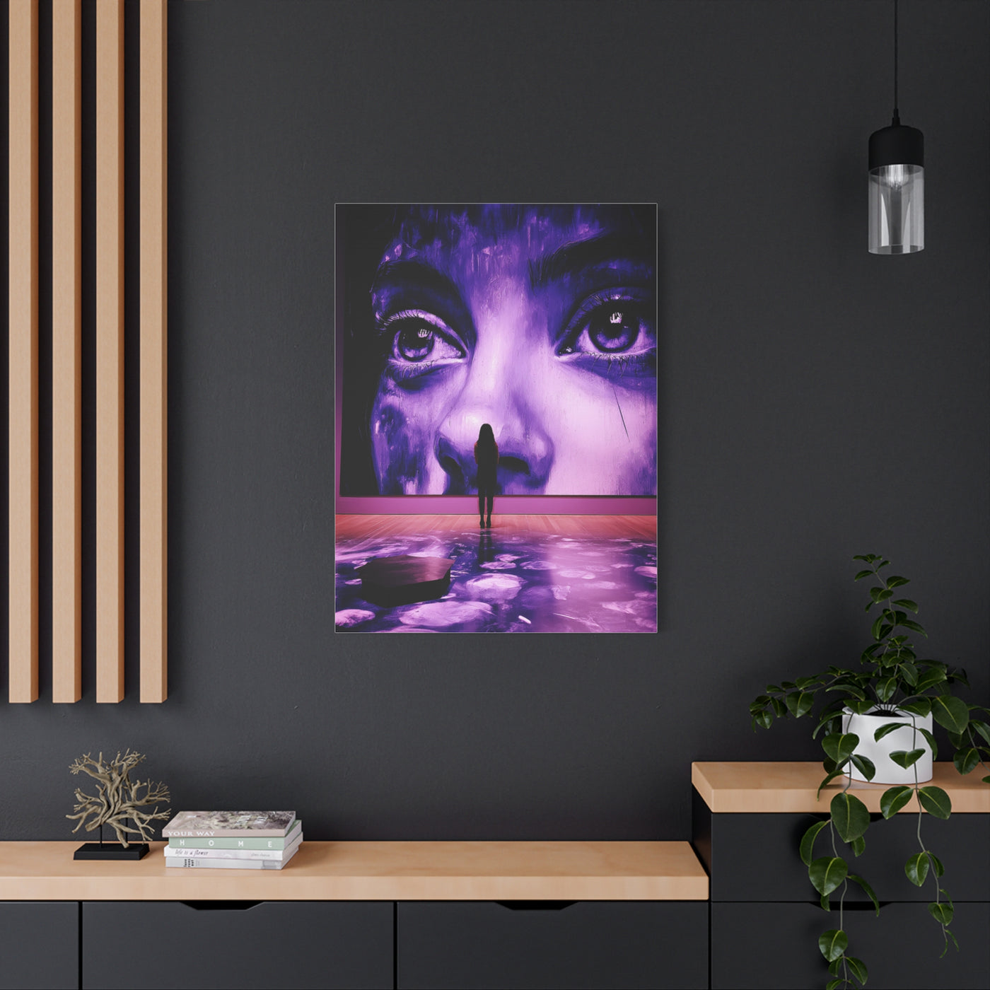 Monumental Purple Gallery Portrait Contemporary Wall Art & Canvas Print