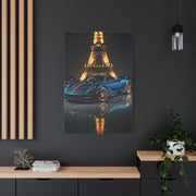 Pagani Huayra Paris Eiffel Tower Night Wall Art & Canvas Prints