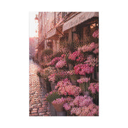 Parisian Pink Flower Market Street Wall Art & Canvas Print