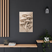 Minimalist Plaster Mushroom Relief Wall Art & Canvas Print