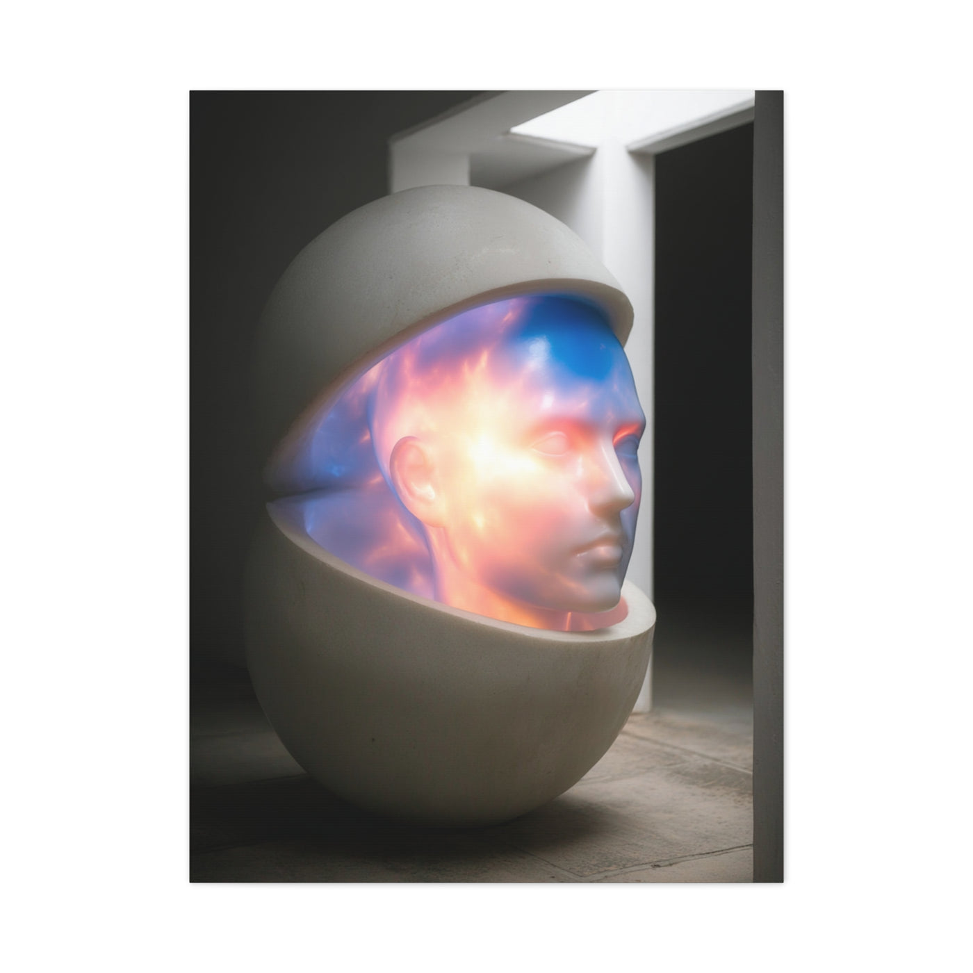 Surreal Cosmic Mind Sculpture Wall Art & Canvas Print
