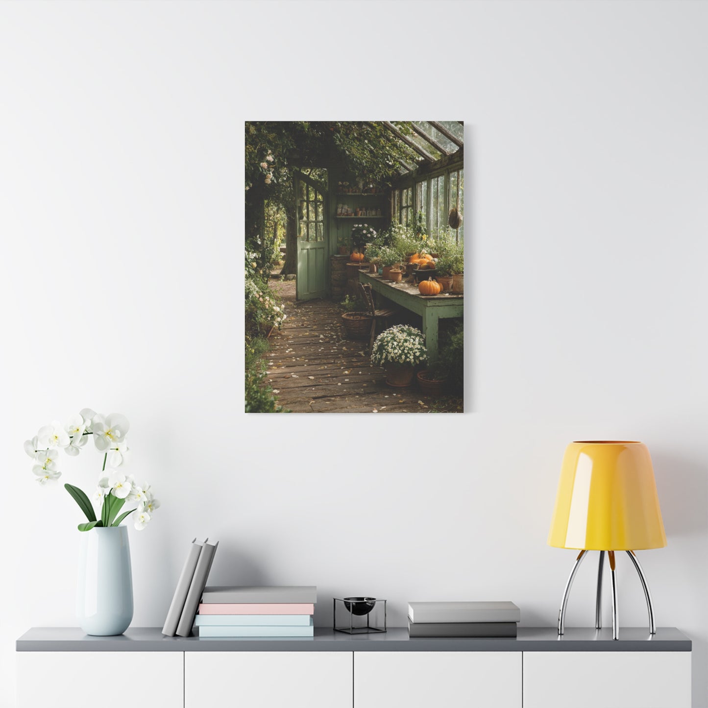 Farmhouse Greenhouse Harvest Interior Wall Art & Canvas Print