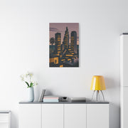 Retro Modern Skyline Dusk Wall Art & Canvas Print