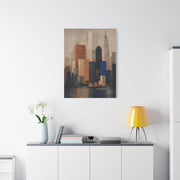 Modern Color Block Skyline Reflection Wall Art & Canvas Print