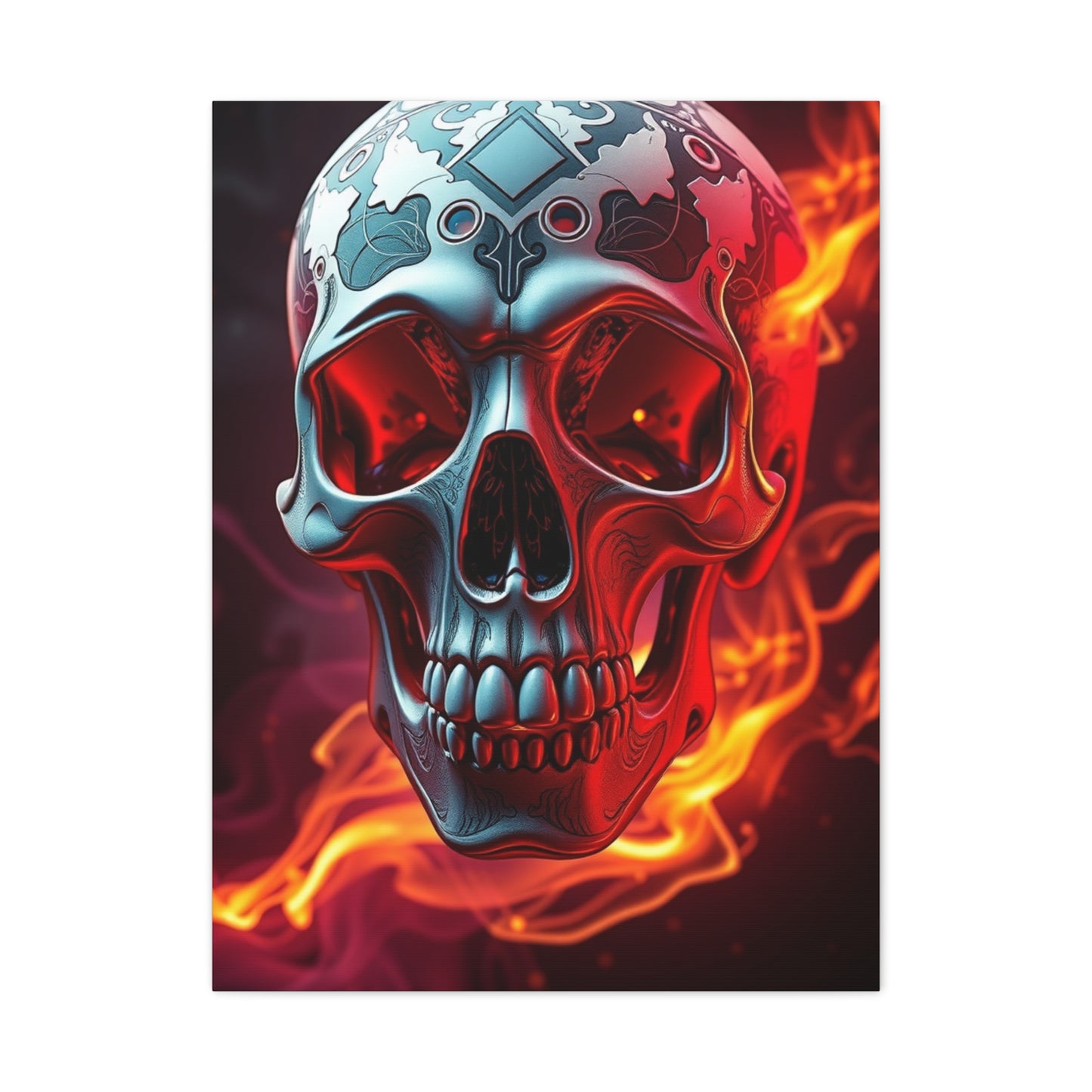 3D Trippy Skull Art By Ali Gulec Supreme Gallery Wall Art & Canvas Print