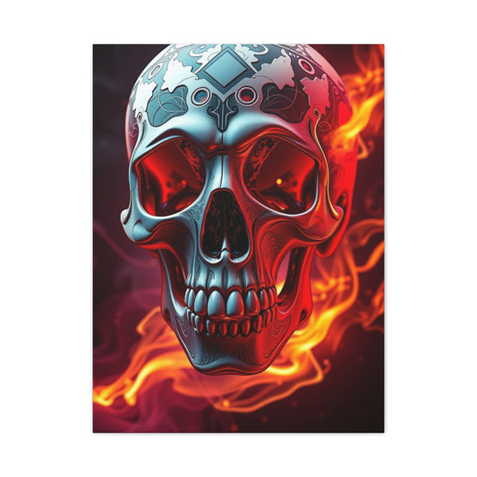 3D Trippy Skull Art By Ali Gulec Supreme Gallery Wall Art & Canvas Print