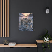 Alpine Dawn Wolf Pack Advance Wall Art & Canvas Print