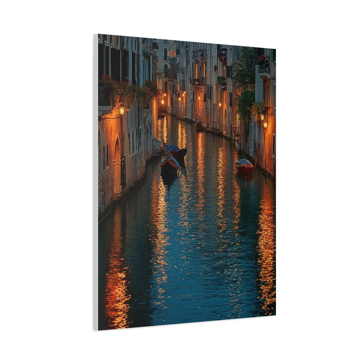 Venetian Canal Evening Glow Wall Art & Canvas Print