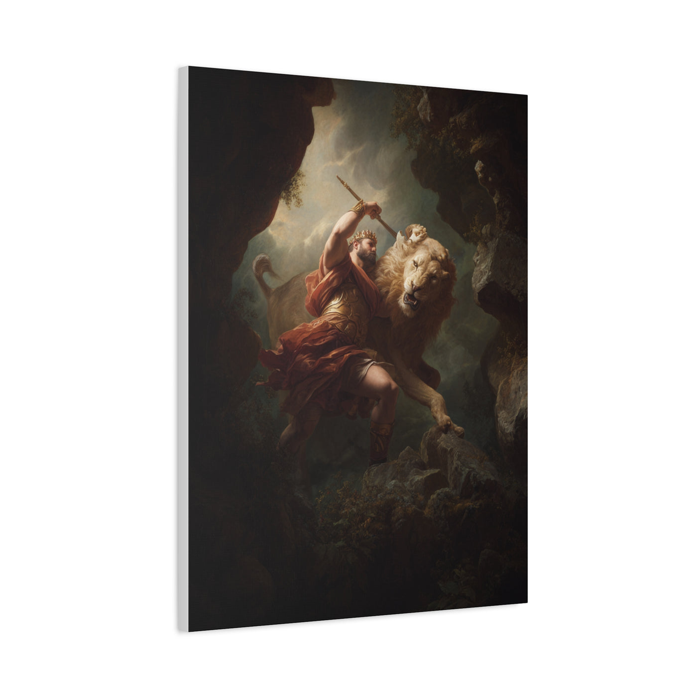 Hercules Defeating the Nemean Lion Wall Art & Canvas Print