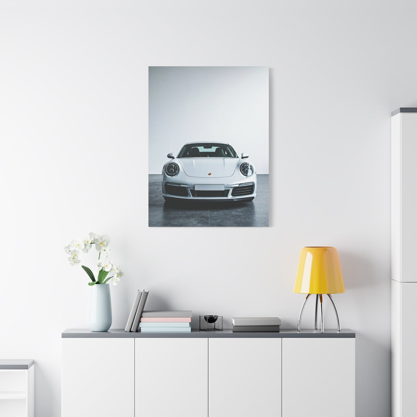 Porsche 911 Minimalist Showroom Wall Art & Canvas Prints