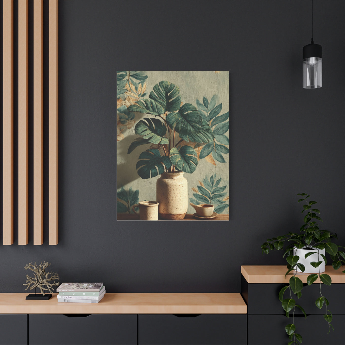 Tropical Green Botanical Still Life Wall Art & Canvas Print