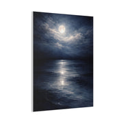 Moonlit Ocean Horizon Wall Art & Canvas Print