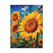 Contemporary Impressionist Sunflower Painting Wall Art & Canvas Print