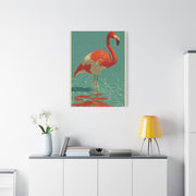 Retro Coastal Flamingo Vintage Poster Tropical Wall Art & Canvas Print