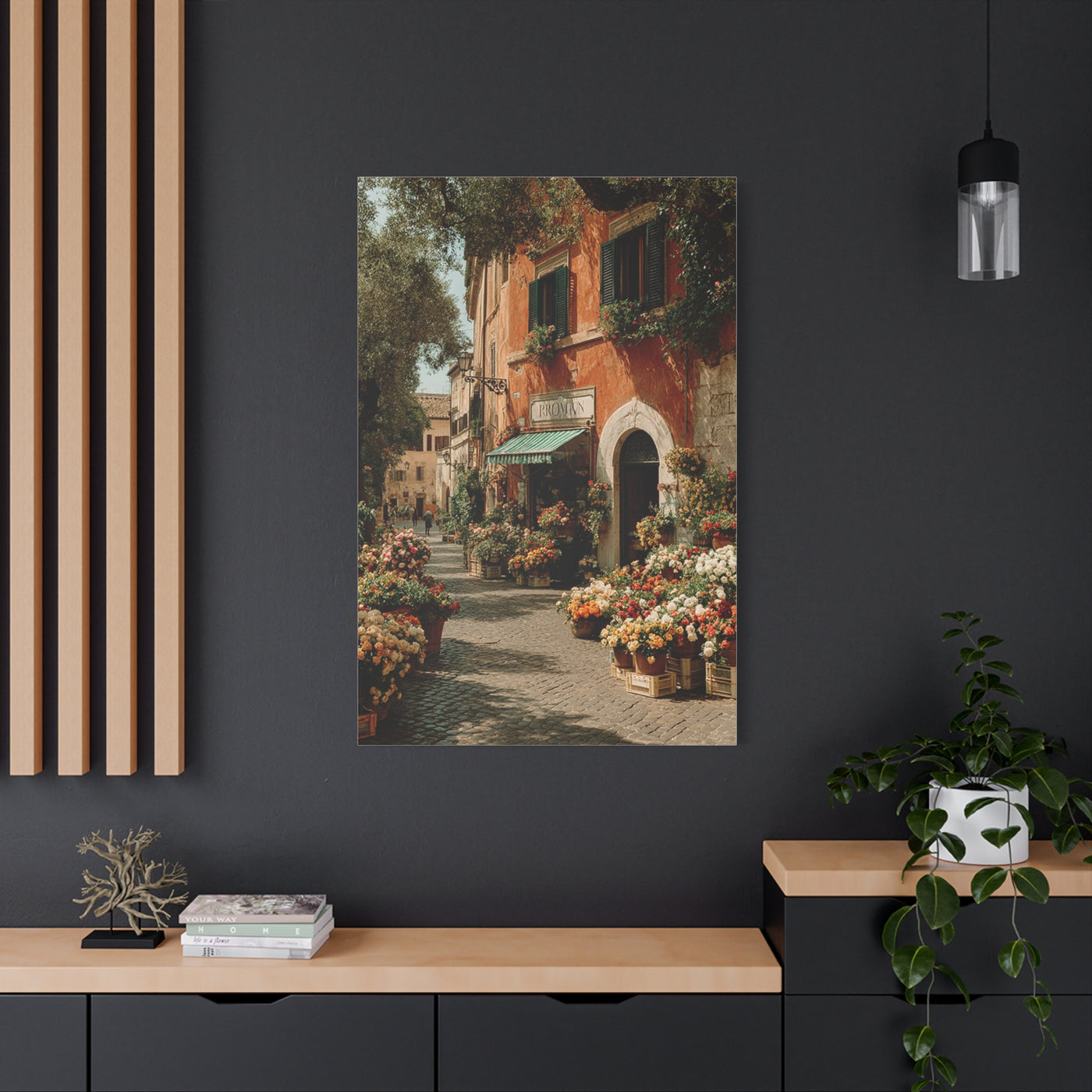 Italian Flower Market Street Wall Art & Canvas Print