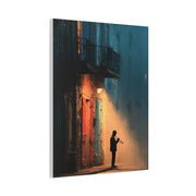 French Quarter Trumpet Silhouette Wall Art & Canvas Print