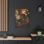 Retro Record Player Lounge Scene Wall Art & Canvas Print