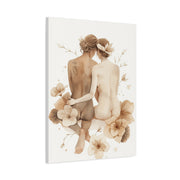 Minimal Dual Figure Botanical Composition Wall Art & Canvas Print