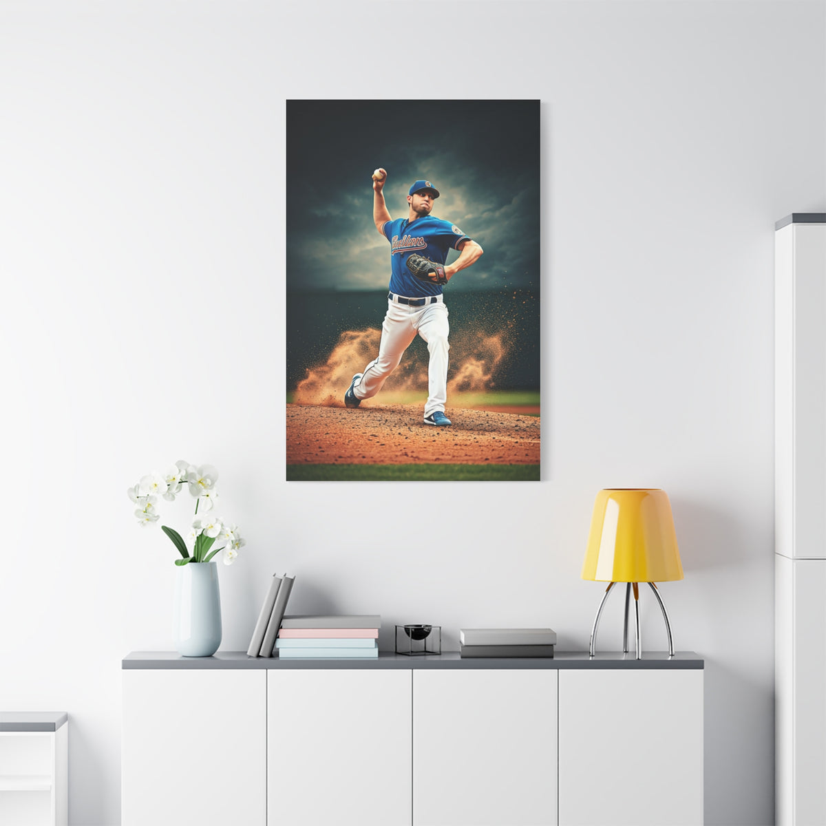 Pitcher Power Throw Action Wall Art & Canvas Prints