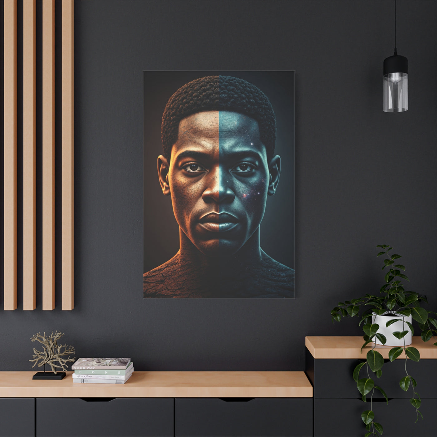 Dual Eclipse Identity Abstract Wall Art & Canvas Prints
