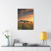 Golden Savanna Elephant Journey Wall Art & Canvas Prints