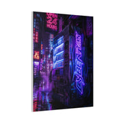 Cyberpunk Neon Vending Alley Street Wall Art & Canvas Print