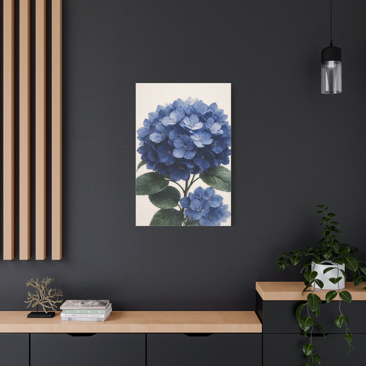 Indigo Hydrangea Bloom Wall Art & Canvas Print